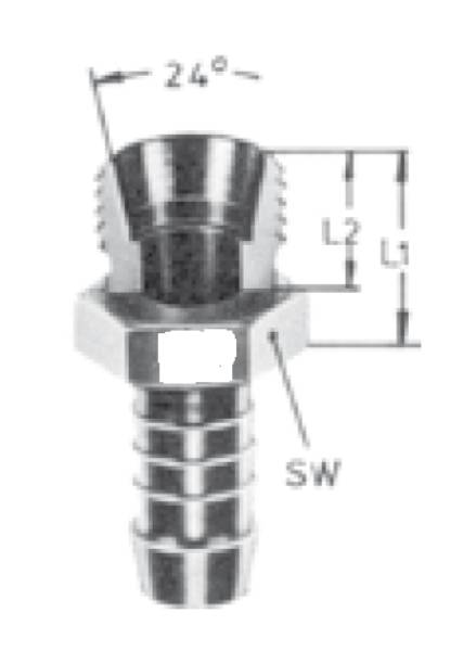 Bild på Nippel EO-22 L/sl 21 - 22